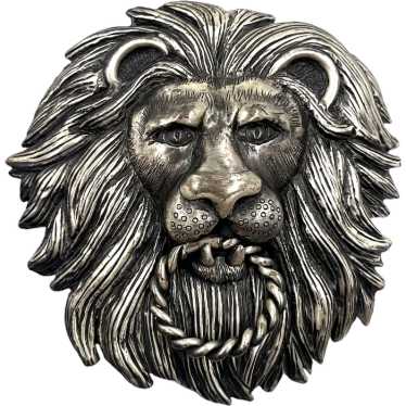 3D lion Head Solid Brass Men Belt Buckle - 4cm - King of Cocaine