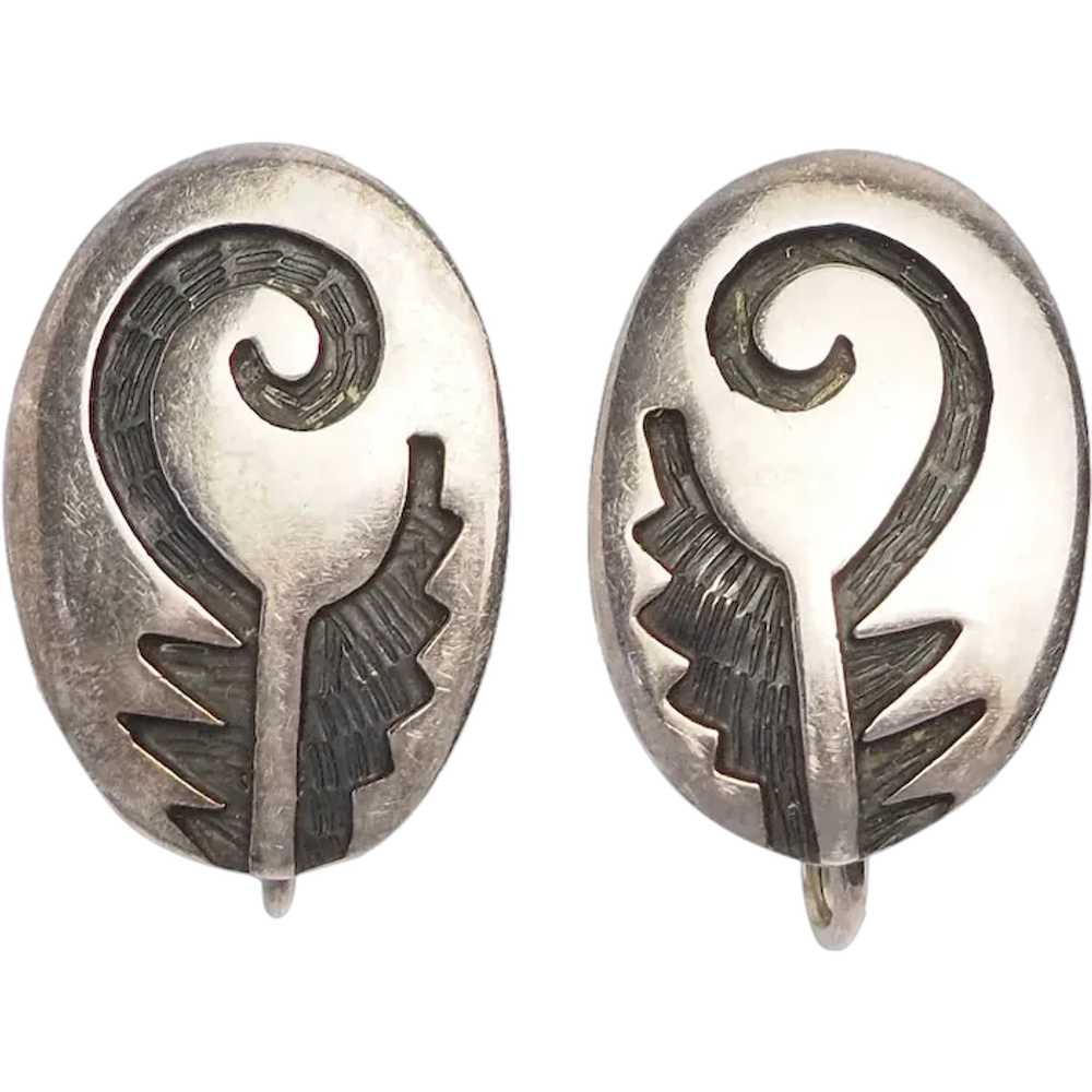 Vintage Hopi Native American sterling silver scre… - image 1