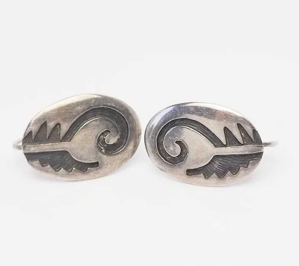 Vintage Hopi Native American sterling silver scre… - image 2