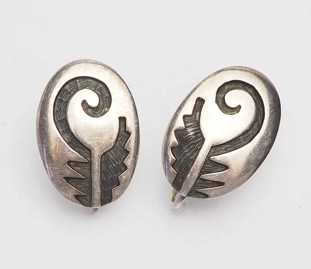 Vintage Hopi Native American sterling silver scre… - image 5