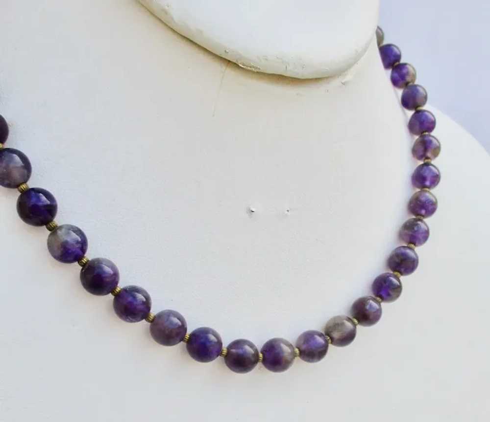 Deep Purple Amethyst Bead Necklace - image 5