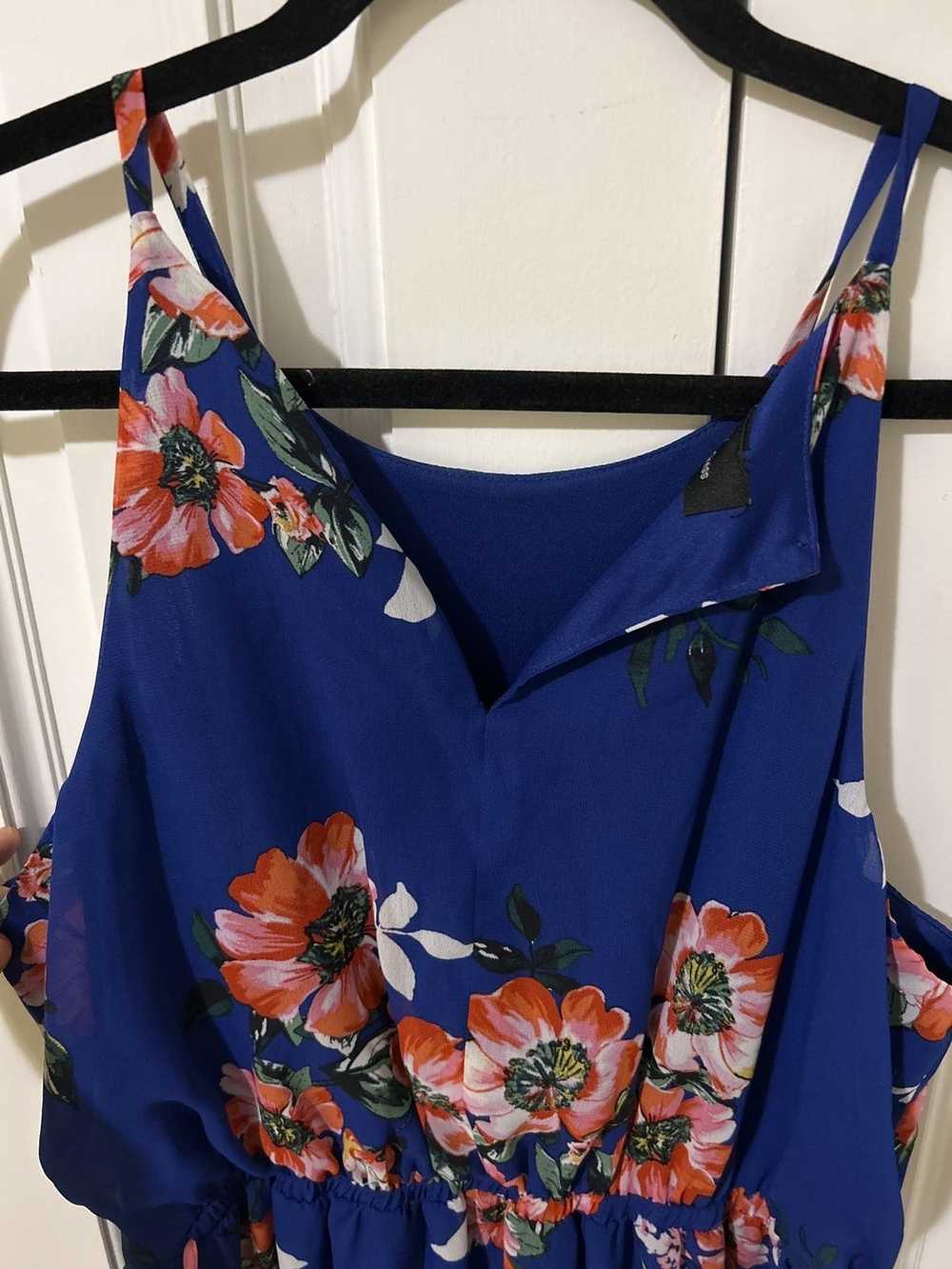 Vintage BCX dress size XL blue floral - image 2