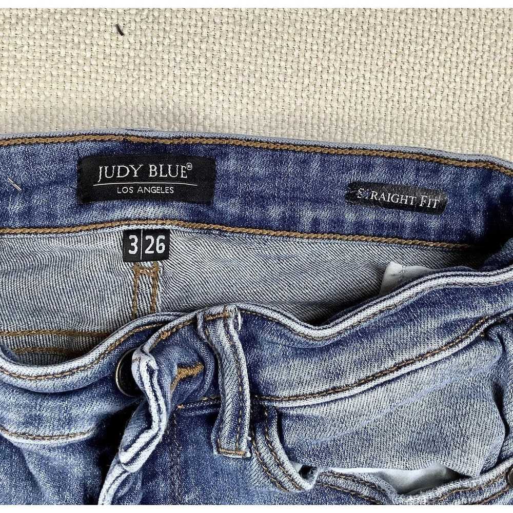 Designer Judy Blue Straight Fit Distressed Jeans … - image 3