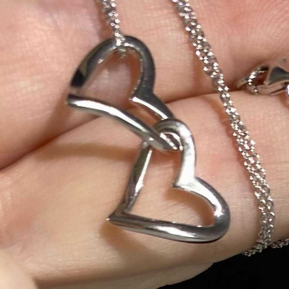 Sterling Silver AHO# Sterling Silver Double Heart… - image 4