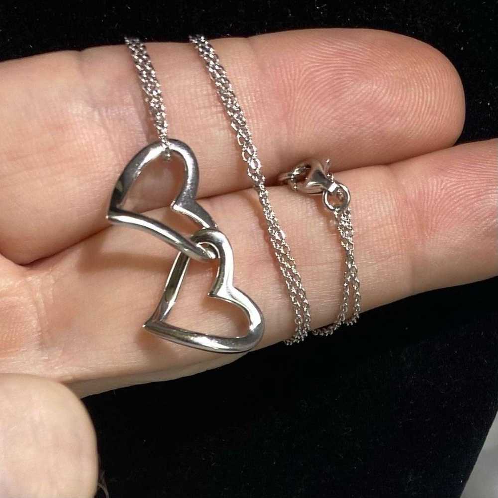 Sterling Silver AHO# Sterling Silver Double Heart… - image 6