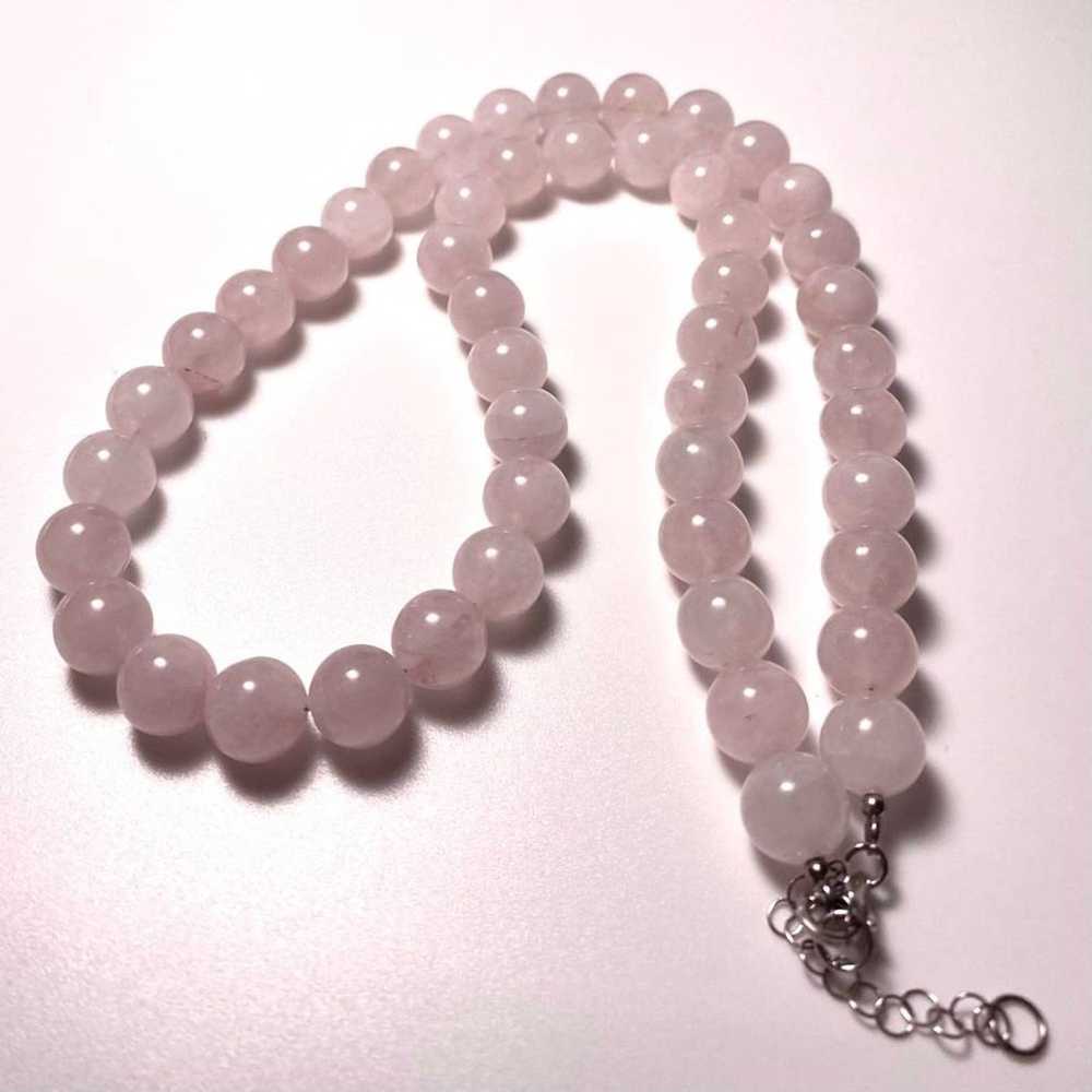 1 AX# Stunning 20” Classic Rose Quartz necklace - image 4