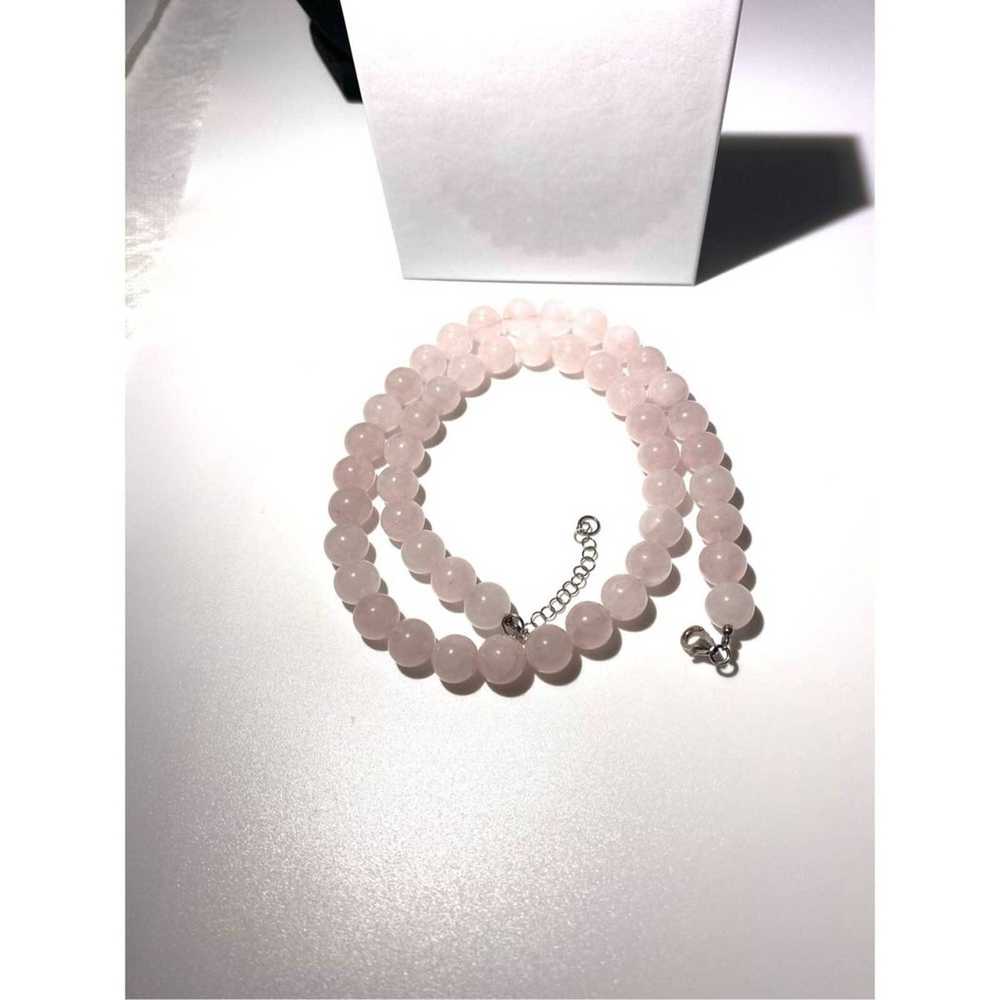 1 AX# Stunning 20” Classic Rose Quartz necklace - image 5