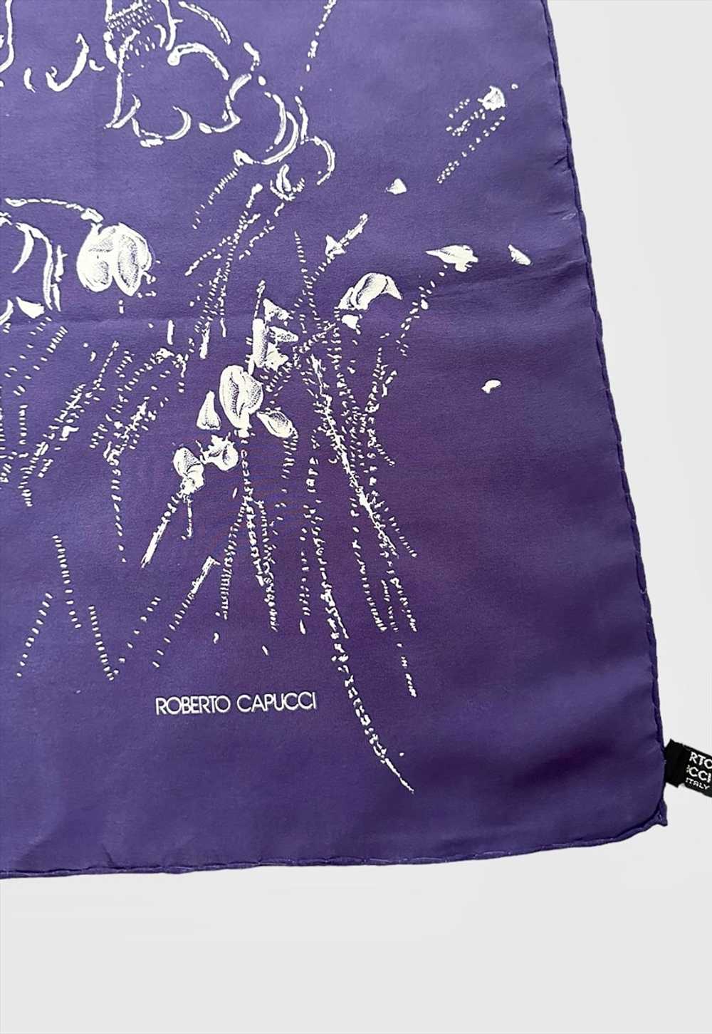 Roberto Capucci 80's Vintage Purple Floral Large … - image 2