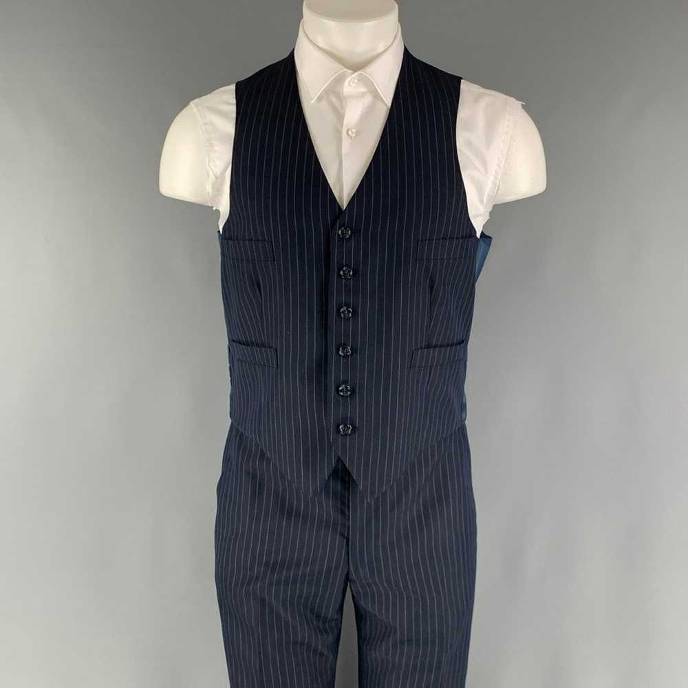 Other Navy Cream Pinstripe Single breasted 32 30 … - image 7