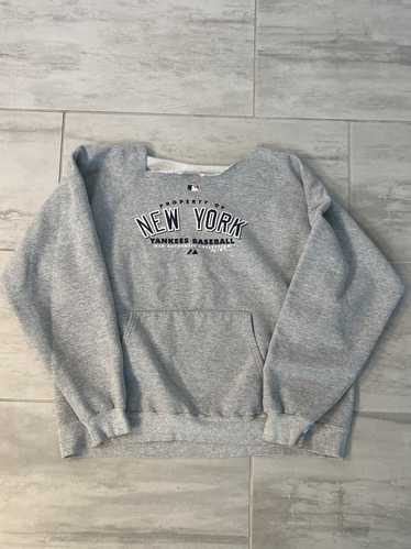PICK!! Vintage MLB New York Yankees Sweatshirt New York Yankees Crewneck  Sweater Pullover Yankees Big Logo Spellout Size L