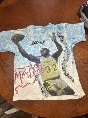 Vintage NBA La Lakers Magic Johnson Tee Shirt 1989 XL Made in USA