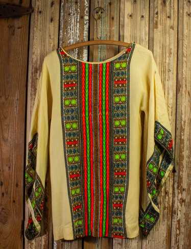 Vintage Vintage Patterned Bell Sleeve Tunic