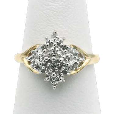 10K Diamond Cluster Ring - image 1