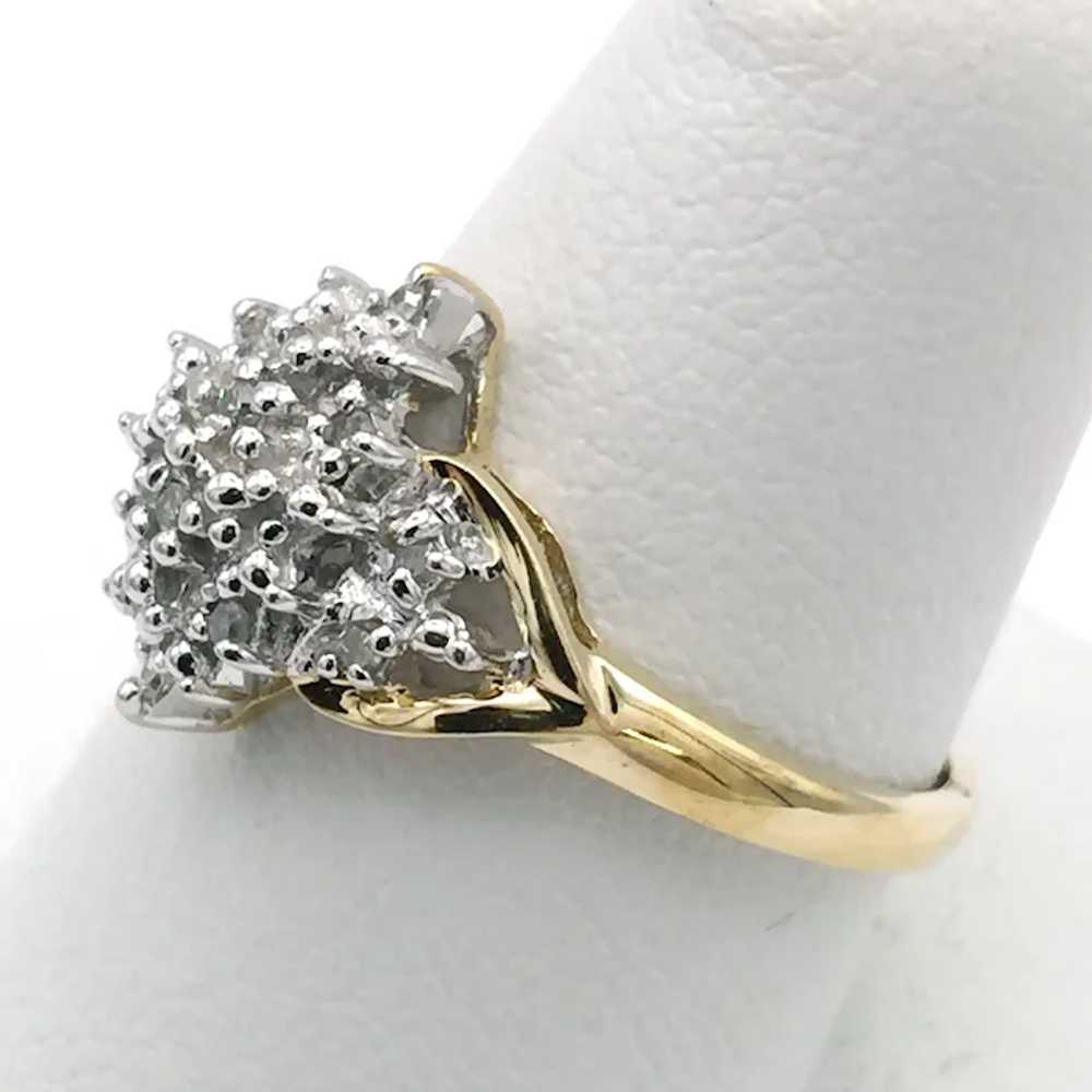 10K Diamond Cluster Ring - image 2