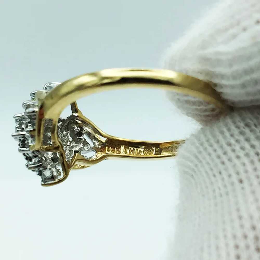 10K Diamond Cluster Ring - image 3