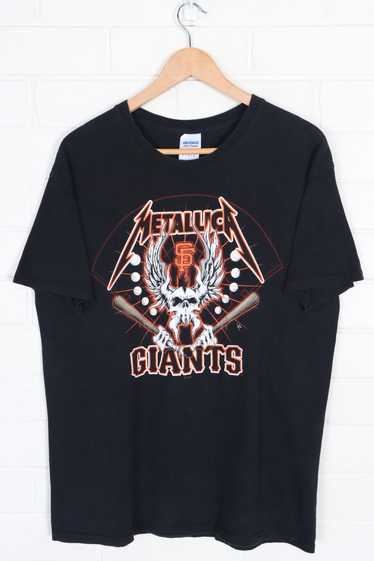 Metallica San Francisco SF Giants T Shirt Mens Large Crew Neck