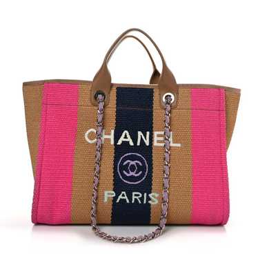Deauville tote Chanel Pink in Wicker - 28603232