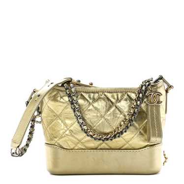 CHANEL Metallic Aged Calfskin Quilted Small Gabri… - image 1