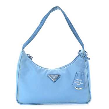 PRADA Tessuto Sport Nylon Mini Shoulder Bag Purse Begonia Blue Vintage Y2K