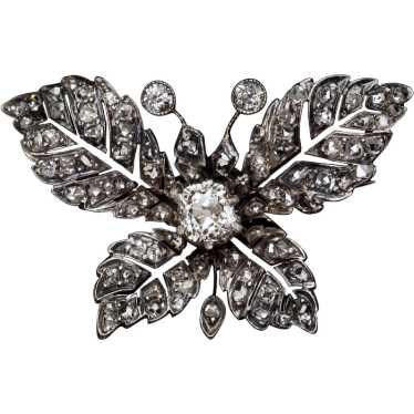 Antique Victorian Diamond Butterfly Brooch