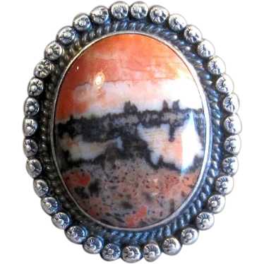 Southwestern Sterling Silver Ring with Picture Jas