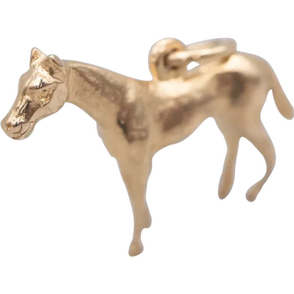 Vintage 14-Karat Gold Horse Charm or Pendant - image 1