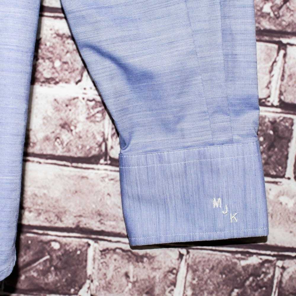 Epaulet Epaulet Men's Button up Shirt Blue Cotton… - image 7