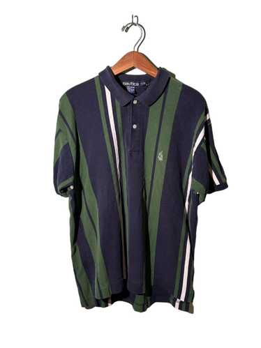 Nautica Vintage 90’s Nautica polo shirt vertical … - image 1