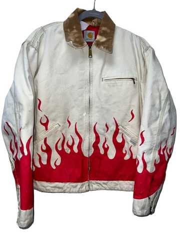 Carhartt Carhart custom dyed jacket flames rare V… - image 1