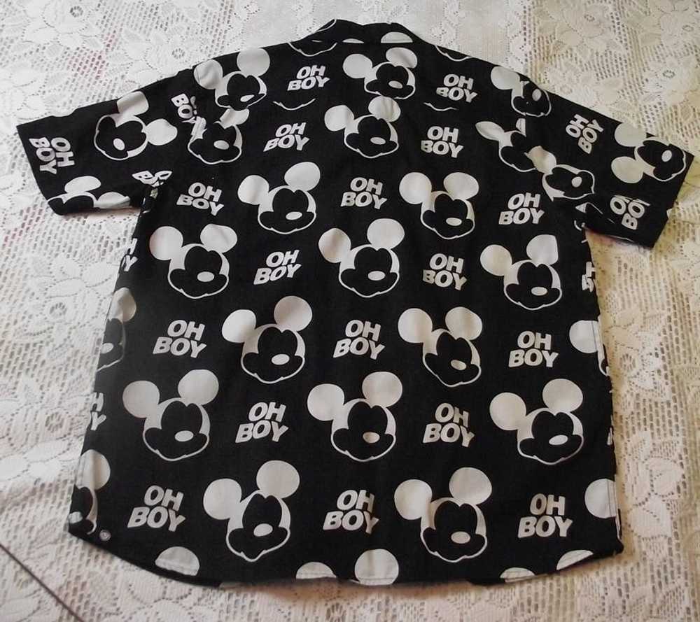 Disney Neff Mens Shirt Black White Oh Boy Mickey … - image 4