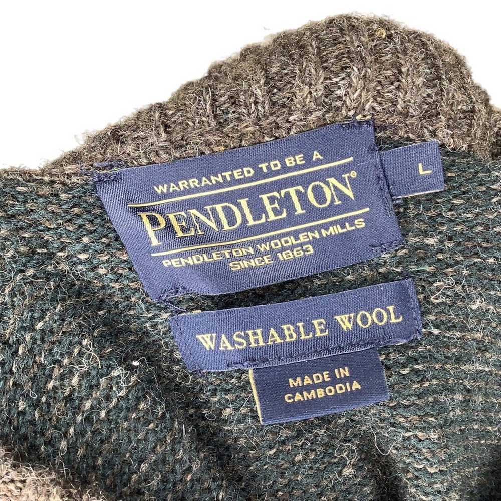 Pendleton Pendleton Sweater Large Green Brown She… - image 6