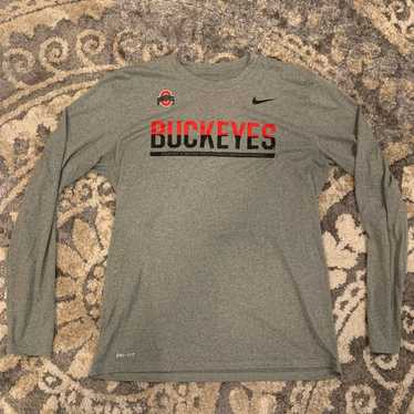 Ohio State Buckeyes Nike 8 Time National Champion T-Shirt Size L OSU ST8 EUC