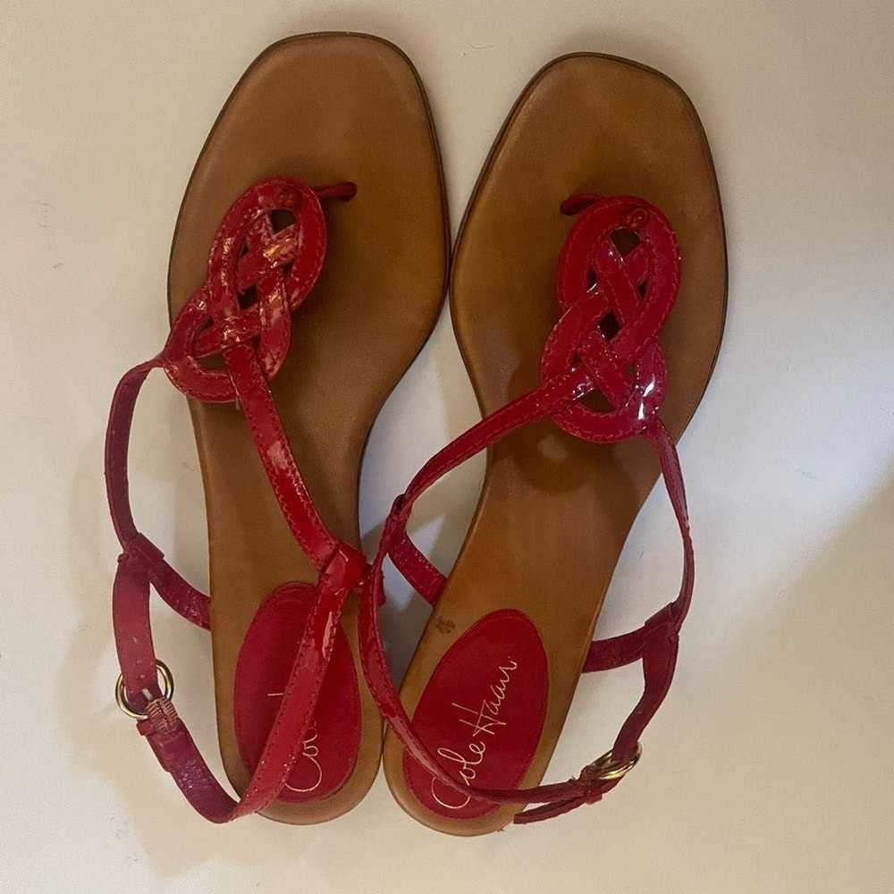Cole Haan Cole Haan Women’s Red Leather Sandals F… - image 1