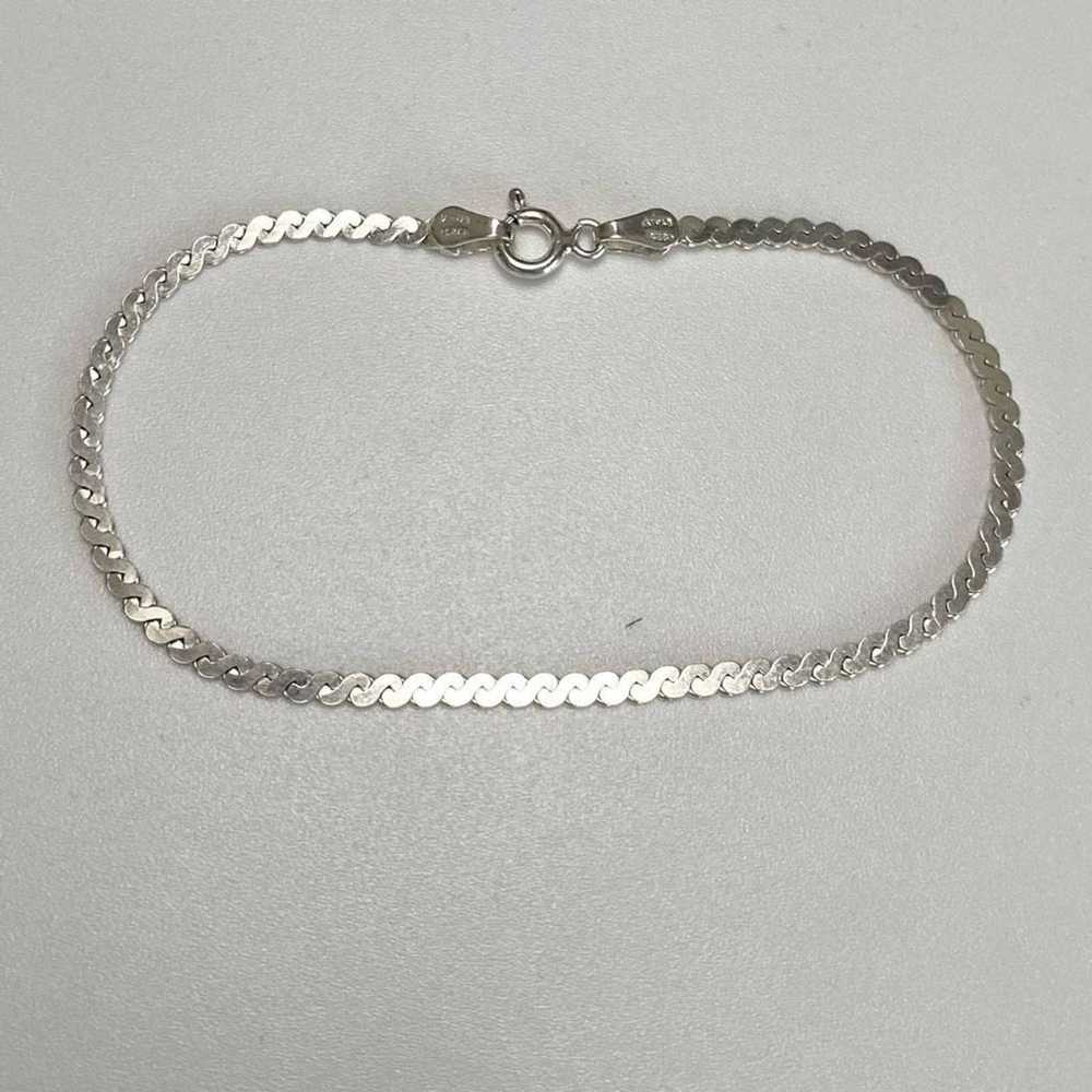 Silver AHF# Sterling 925 7” Silver Bracelet - image 4