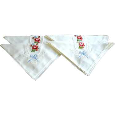 Lawn Cotton Embroidered Handkerchief Set of 4