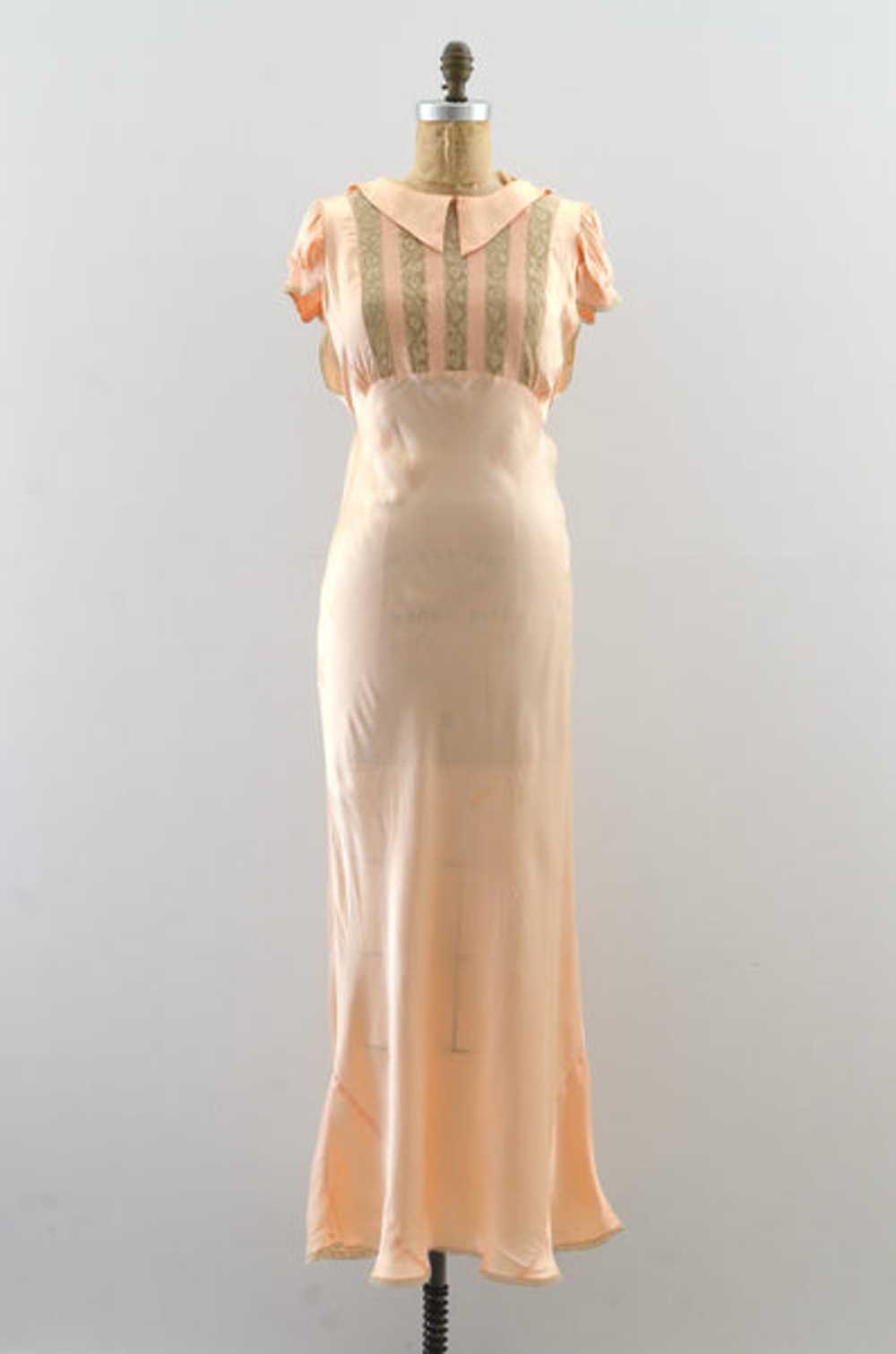 1940s Rayon Satin Nightgown - image 1