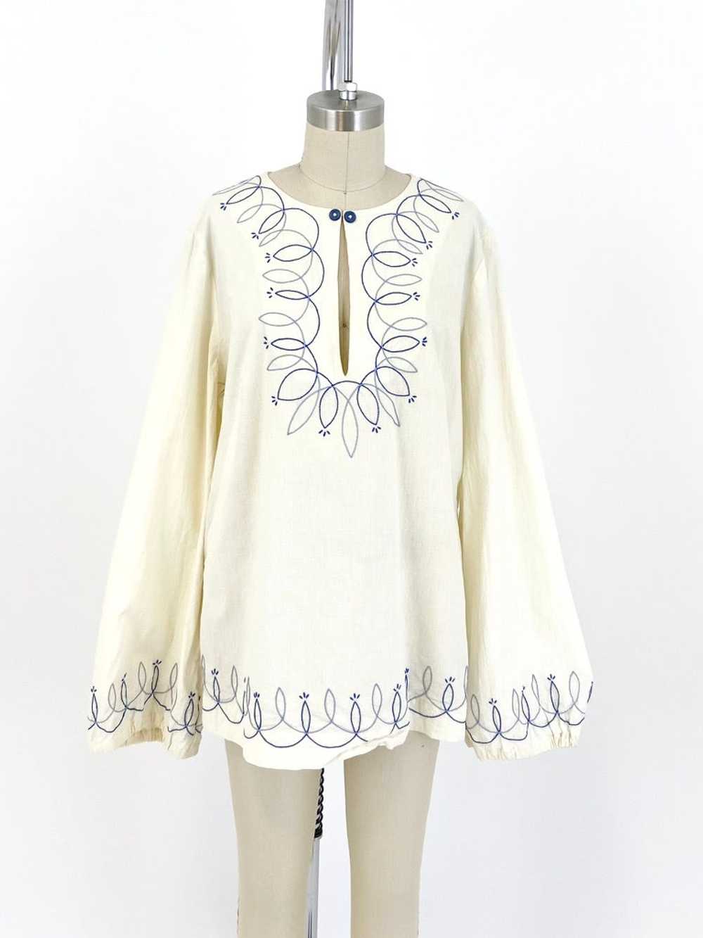 70s Embroidered Top - image 1