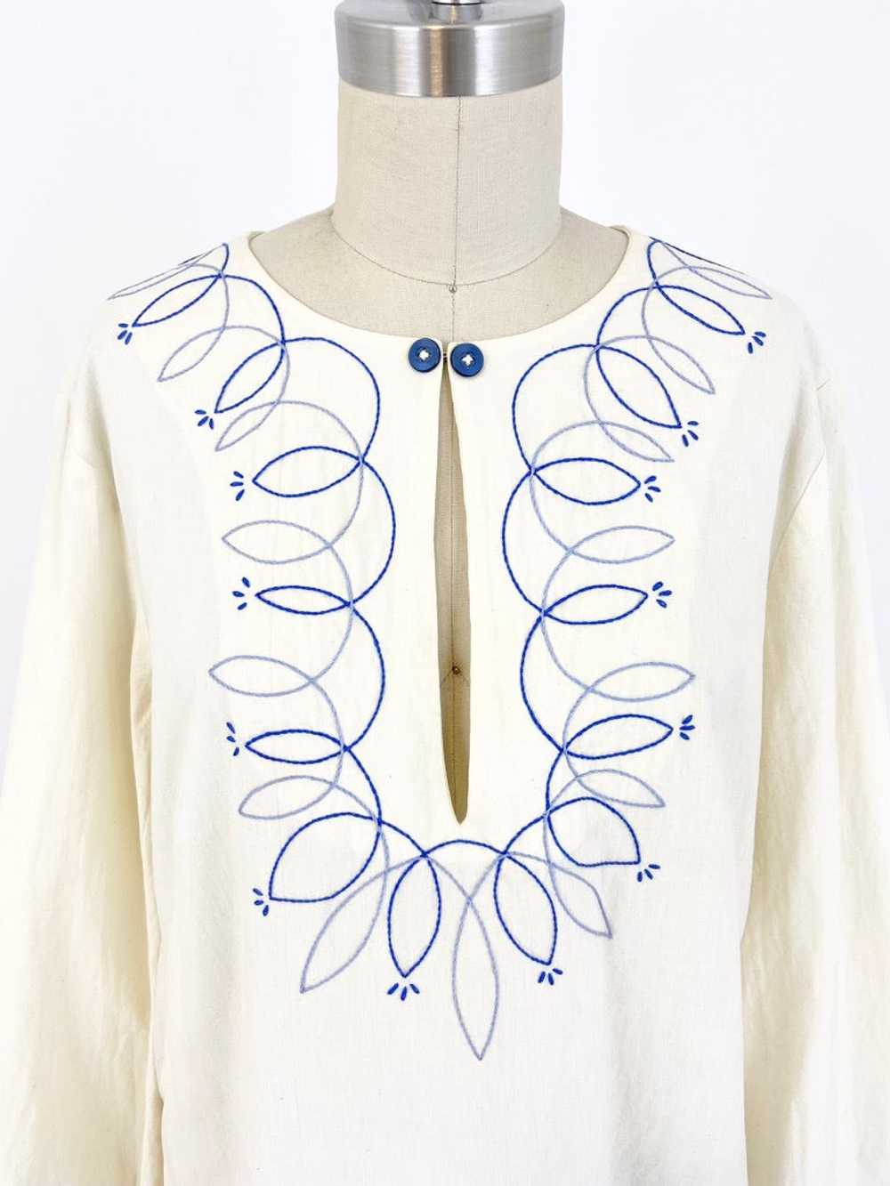 70s Embroidered Top - image 2