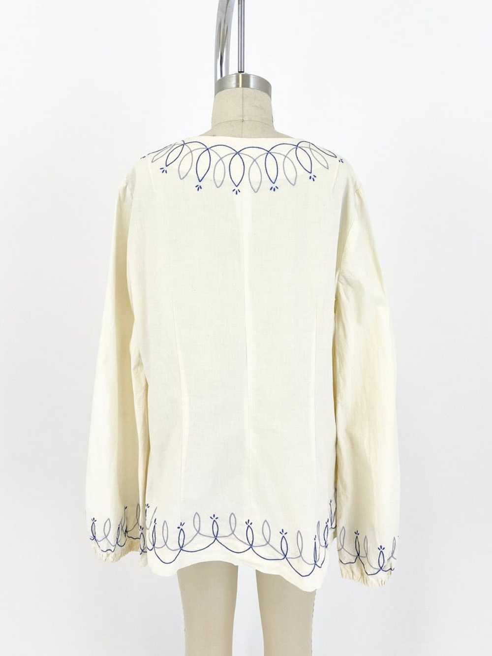 70s Embroidered Top - image 4