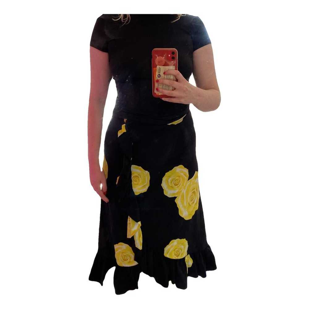 Ganni Silk mid-length skirt - image 2