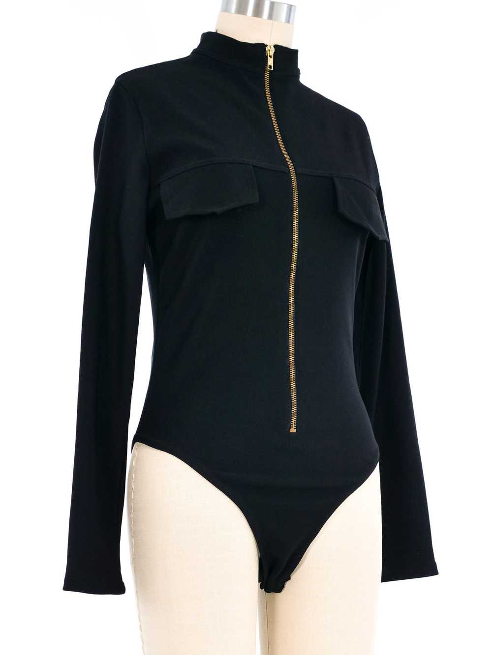 Ribbed Teach Wear Mock Neck Bodysuit - image 3