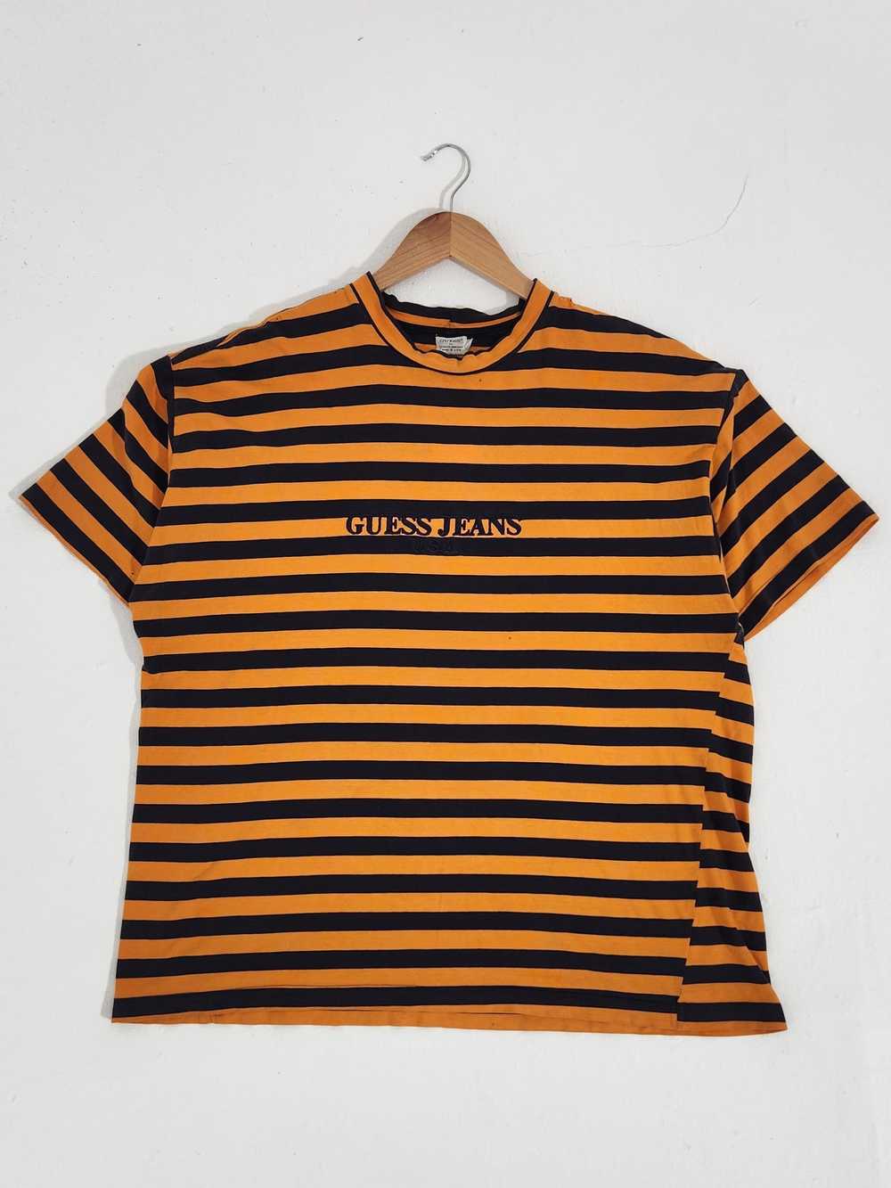 Vintage Guess Jeans Striped T-Shirt Sz. XL - image 1