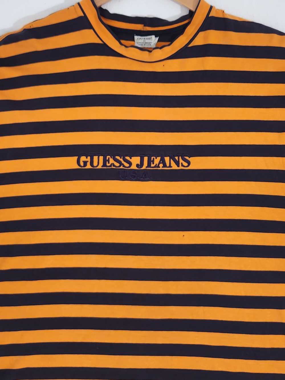 Vintage Guess Jeans Striped T-Shirt Sz. XL - image 3