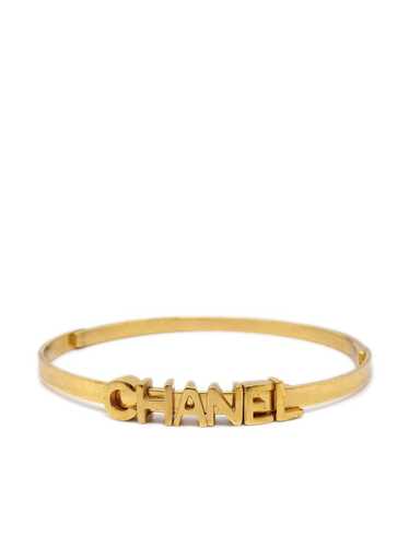 CHANEL Pre-Owned 2001 logo-lettering bangle bracel