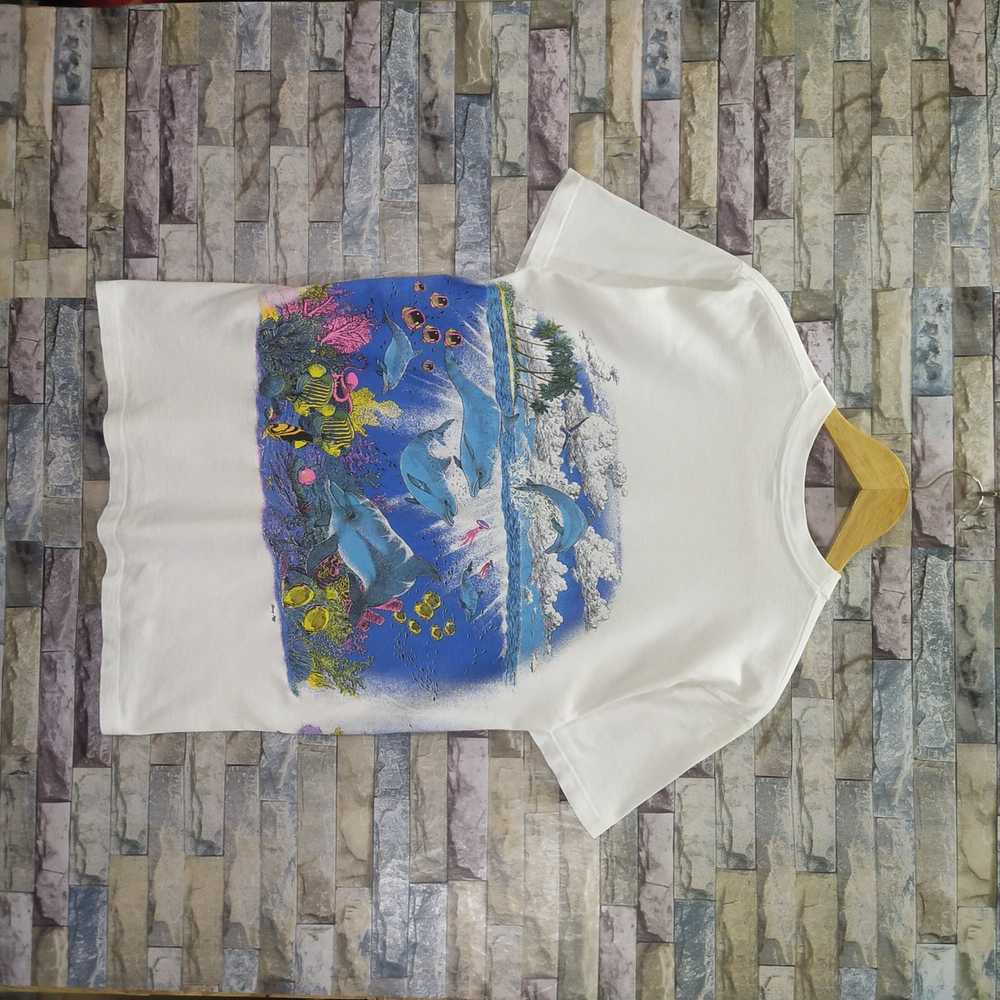 Animal Tee × Vintage Vintage 90s Dolphin Habitat … - image 2