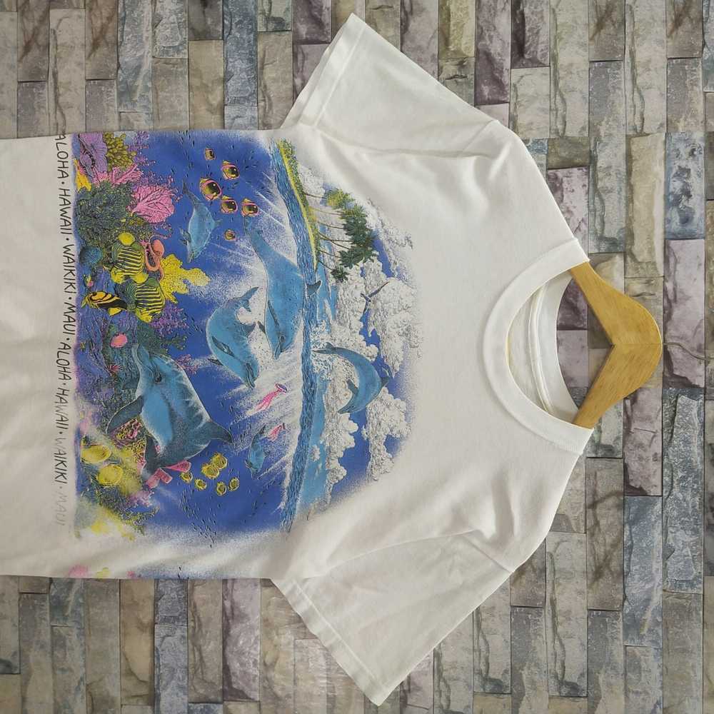 Animal Tee × Vintage Vintage 90s Dolphin Habitat … - image 3