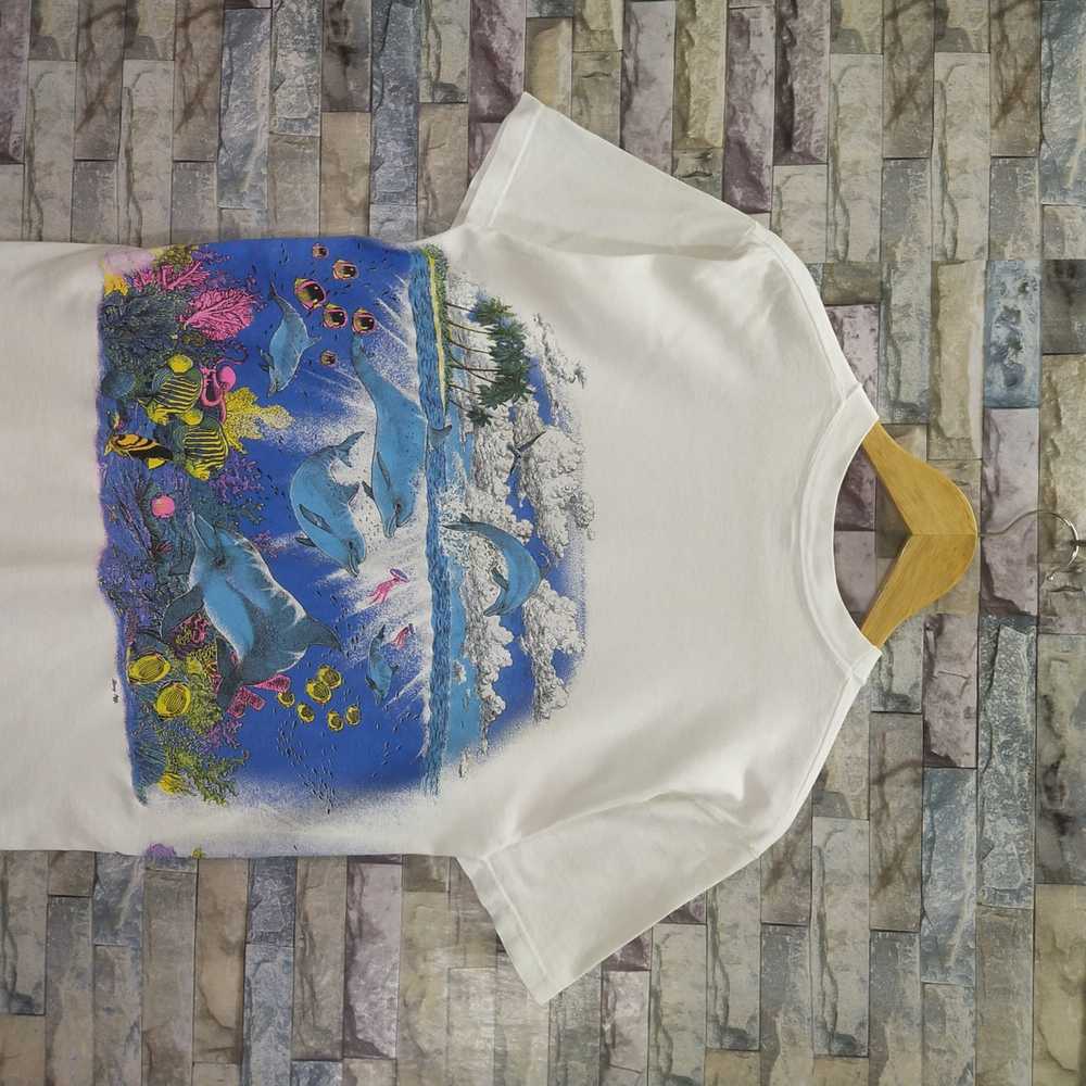 Animal Tee × Vintage Vintage 90s Dolphin Habitat … - image 5