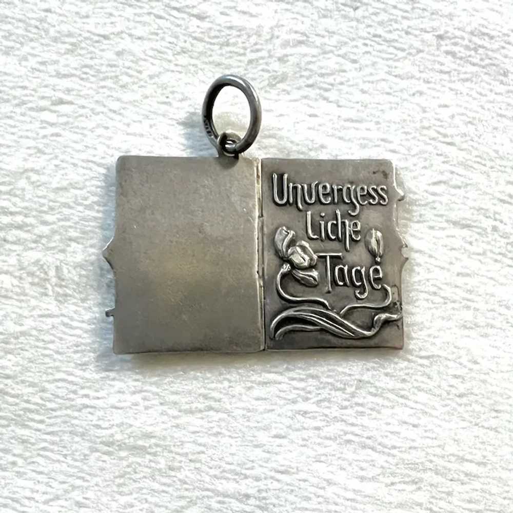 Art Nouveau "Memorable Days" 800 Silver Book Lock… - image 3