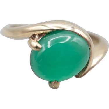 Vintage Green Onyx Bypass Ring