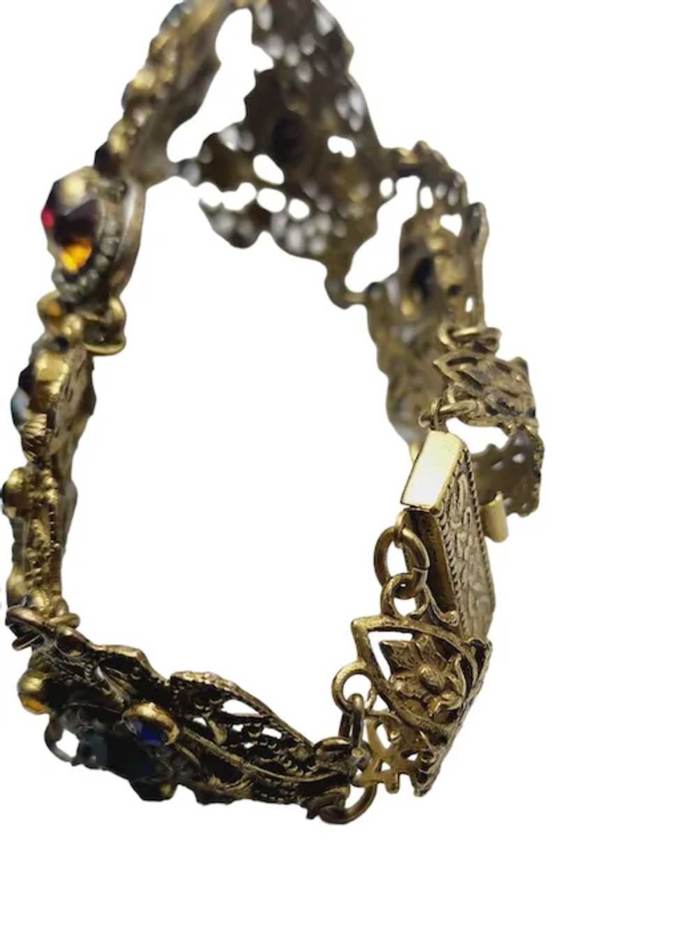 Vintage Spectacular Austro-Hungarian Jeweled Brac… - image 3